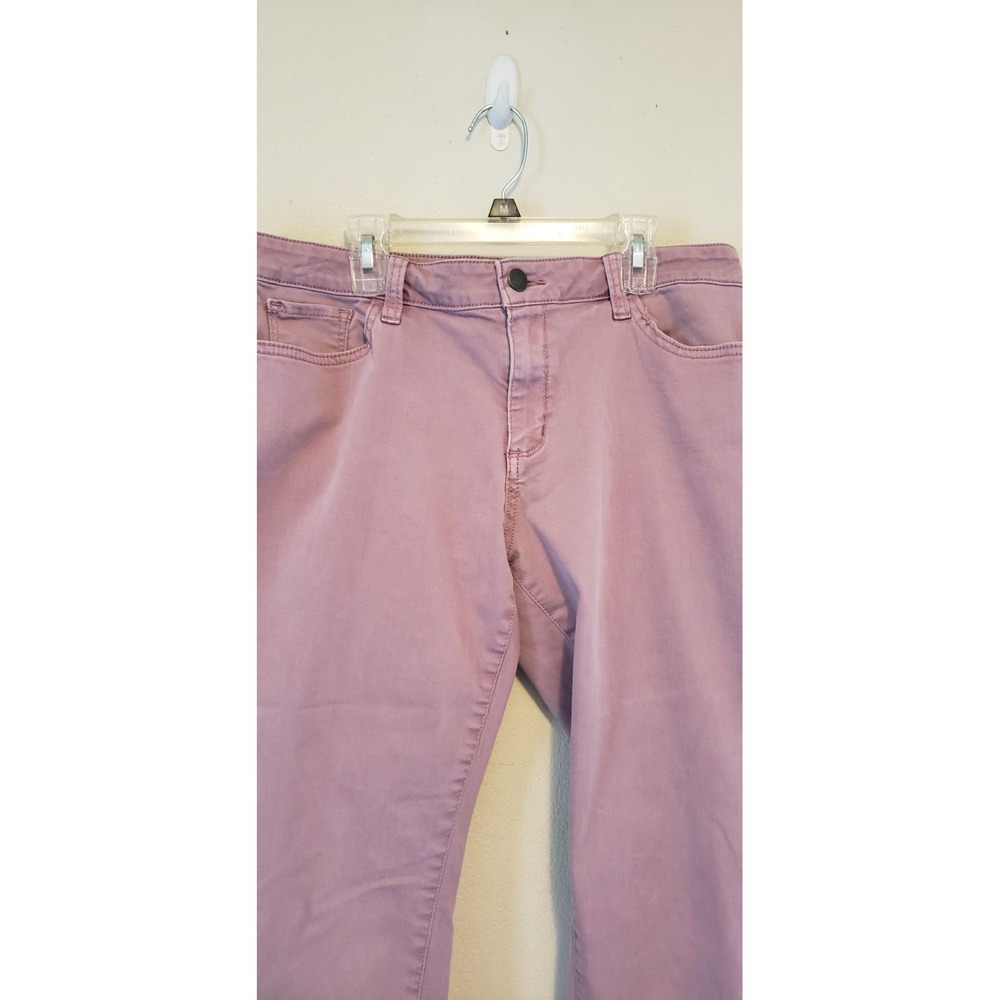 Womens ANA Pale Pink Jeggings Size 12 Cotton Spandex Button Closure...
